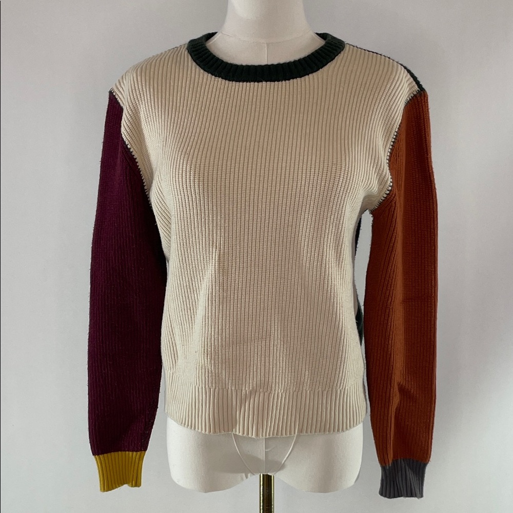 Central Park West Sloane Whipstitch Sweater, S